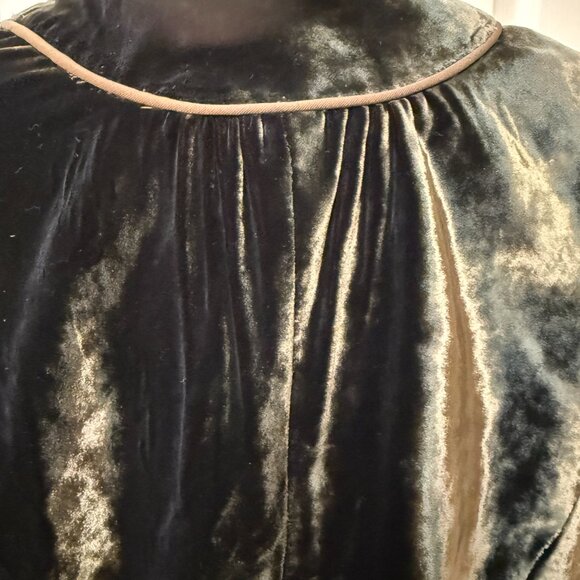 Vintage Double D Ranch Green Silk Velvet Jacket M - Picture 5 of 9